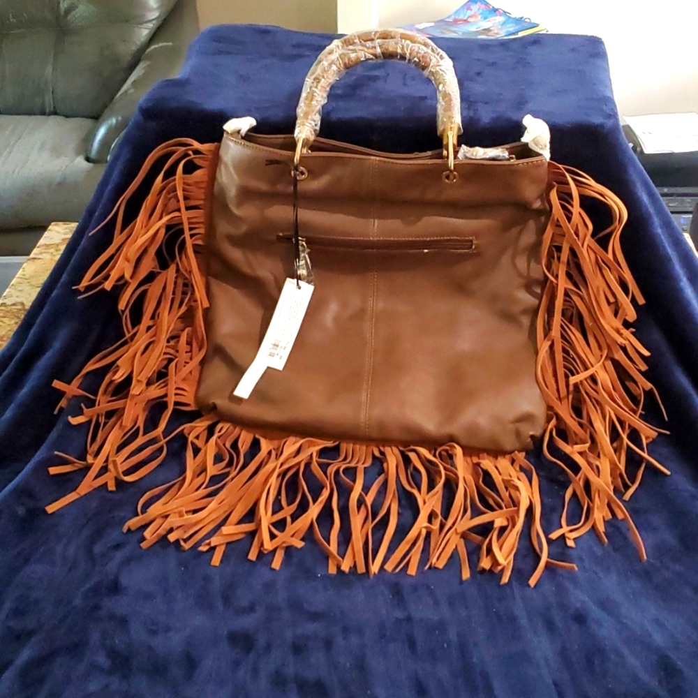 Brown Fringe Purse